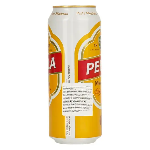 Пиво Perla Miodowa светлое фильтрованное 5.4% 0.5 л - фото 2