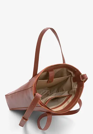 Шкіряний шоппер Nancy світло-коричневий - фото 5