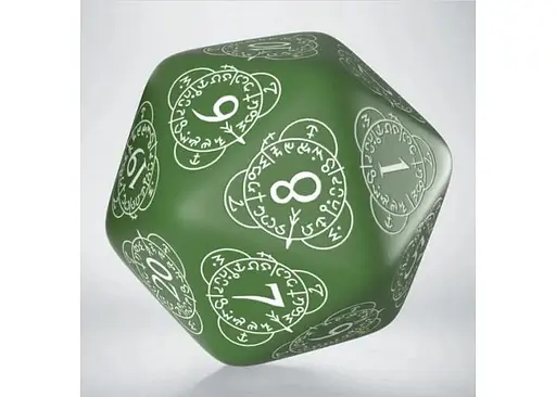 Кубик D20 Level Counter Green & white Die (1) (20LEV04) - фото 2