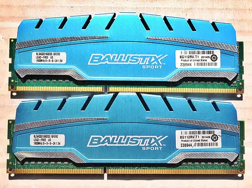 Оперативна пам'ять Crucial Ballistix Sport 8GB (2x4GB) DDR3 1600Mhz PC3-12800 BLS4G3D169DS3.16FER2 Б/В - фото 2