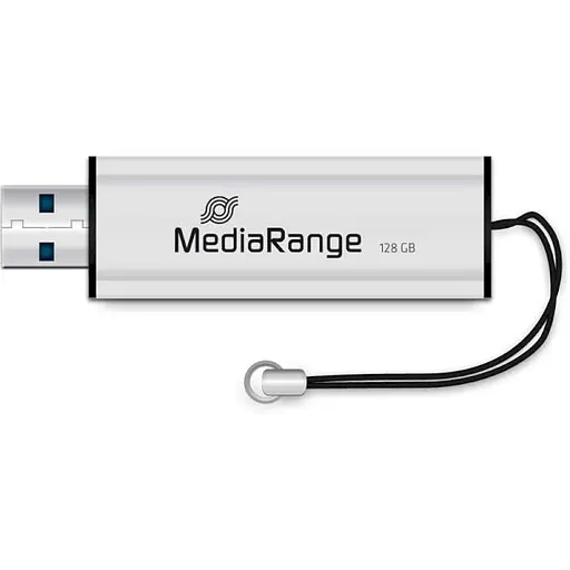 Флеш-накопичувач MediaRange 128GB USB flash drive USB 3.0 black/silver (MR918) - фото 1