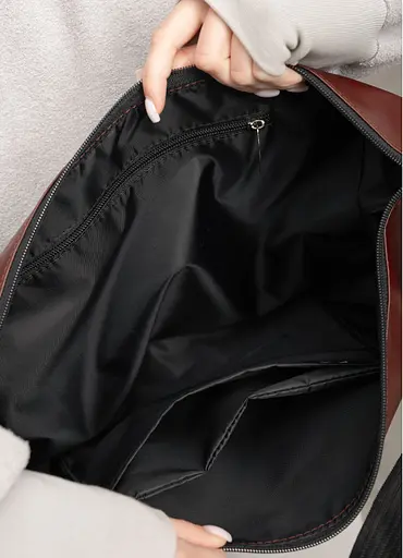 Женская сумка Sambag HOBO Bag-glove бургунди 50 х 28 х 5 см (53400013) - фото 7