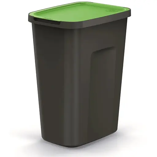 Баки для сортування сміття Prosperplast Keden Compacta Q Plus, комплект 3x35 л, чорний, кришка синя, зелена, жовта - фото 5