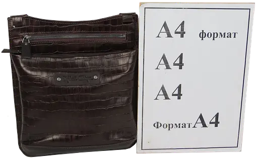 Мужская кожаная наплечная сумка коричневая Mykhail Ikhtyar sum0028766 - фото 10