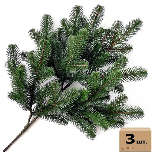 Гілка ялинки штучна Hvoya Lux зелена 60 см 3 шт.