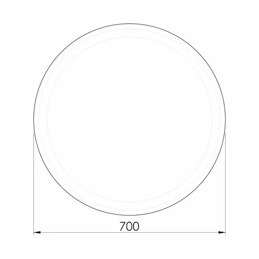 Дзеркало RJ кругле з підсвічуванням 70 см хром RJMI000-2570/02, Хром - фото 3