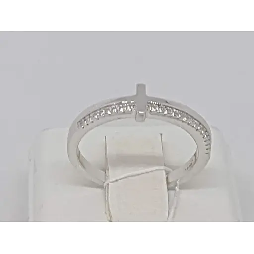 Срібне кільце Срібний рай з фіанітами. 1111 088683 17 - фото 3