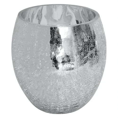 Ваза Бочонок зеркальная кракле - фото 1