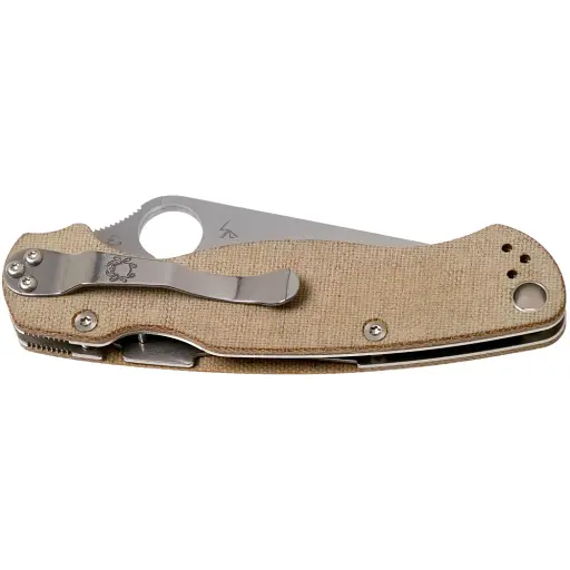 Ніж Spyderco Para Military 2 Brown Micarta CPM Cru-Wear - фото 3
