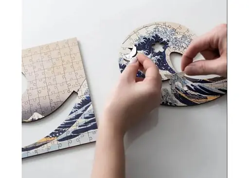 Пазл Trefl дерев'яний фігурний Велика хвиля в Канагаві Хокусай Кацусіка 200 ел. (20250) - фото 5