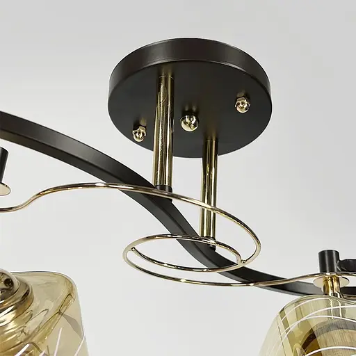 Коричневая люстра на 2 плафона с регулировкой в ​​корпусе 46 см Ст. 7182/2A CF+FGD | Line F - фото 5