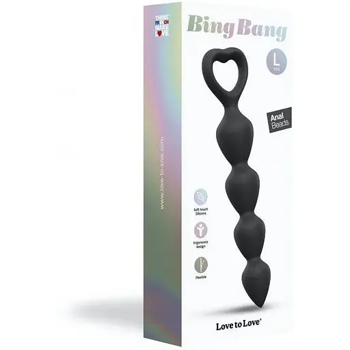 Анальная цепочка Love To Love Bing Bang L - Black Onyx - фото 6
