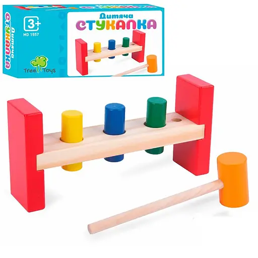 Деревянная игрушка Стучалка, 18.5x9x4.5 см, MD1937
