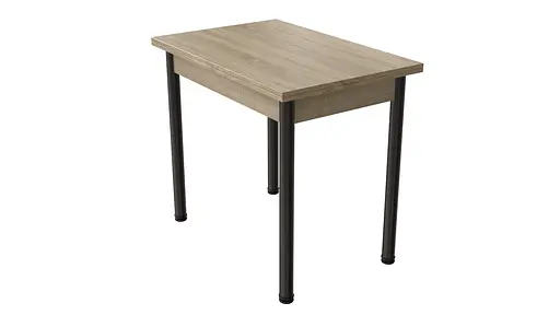 Розкладний обідній стіл трансформер Берта Ferrum-decor 750x1400x900 Чорний метал ДСП Дуб Сонома 16 мм (FRD-105181) - фото 2