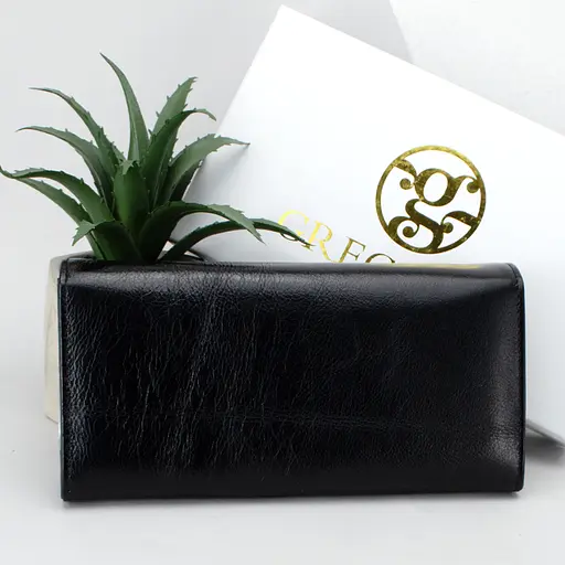 Гаманець жіночий шкіряний Gregorio GS-100 класичний чорний - фото 3