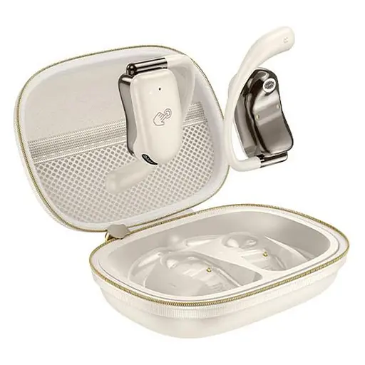 Беспроводные TWS наушники Hoco EA2 открытые |BT5.3, 60/390mAh, 6h| milky white - фото 3