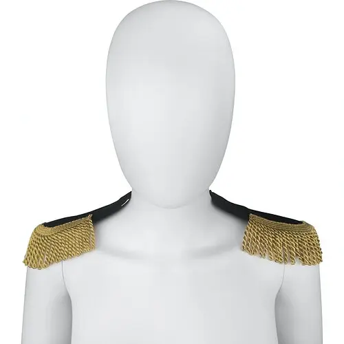 Еполети погони чорні з золотом на шпильках - фото 1