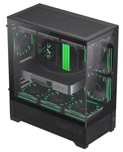 Корпус GameMax Vista 2 A Tempered Glass без БЖ Black (VISTA 2 AB) - фото 4