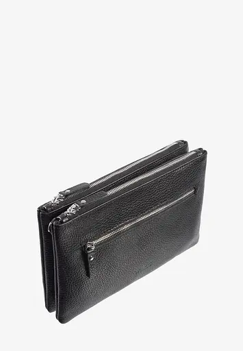 Шкіряна сумка Lina чорна флотар - фото 4