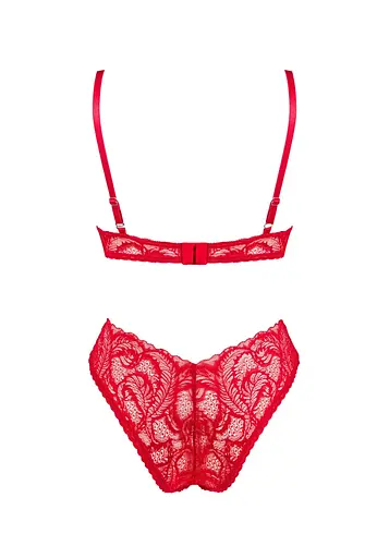 Комплект білизни Obsessive Atenica M/L червоний - фото 6