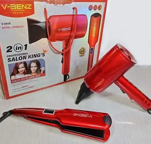 Фен та випрямляч для укладання волосся V-Benz V0808 багатофункціональний набір - фото 5