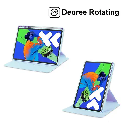 Чохол Lenovo Idea Tab Pro 12.7 2025 TPUCristal Pen holder 360 Голубий - фото 2