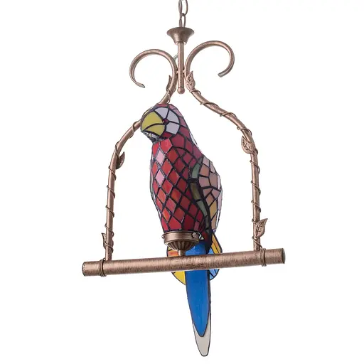 Люстра Brille Тиффани подвесная E27 60W BZ (BR-616S/1) - фото 4