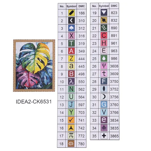 Набір з алмазною мозаїкою "Монстера" 40*50 см, IDEA2-CK6531, ТМ "99IDEAS" - фото 8