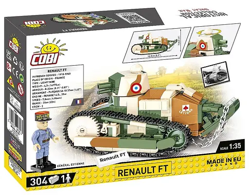 Конструктор COBI танк 1:35 RENAULT FT 2991 - фото 7