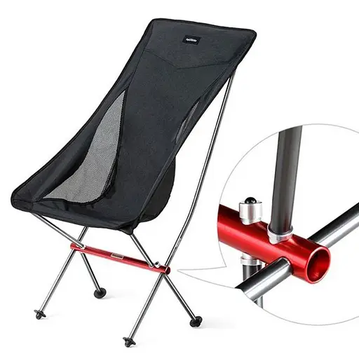 Складное высокое кресло Naturehike YL06 Alu Folding Moon Chair NH18Y060-Z (Черный) - фото 4