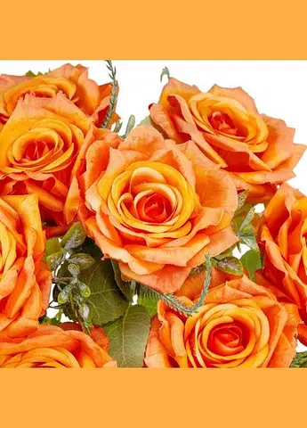 Букет троянд, 9 бутонів, помаранчевий, 40 см (9207-016) Elisey   - фото 3