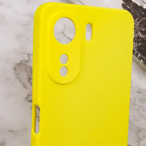 Чехол Lakshmi Silicone Cover Full Camera AAA для Xiaomi Redmi 13Coco C65 Желтый/Yellow - фото 7