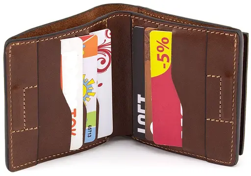 Мужской кожаный кошелек Grande Pelle 11.5х11.5х3 см acs0024457 - фото 2