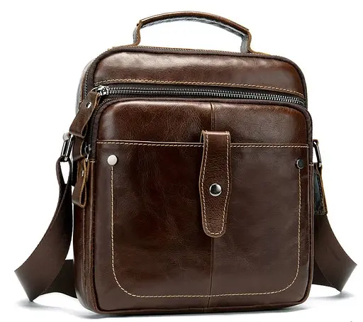 Чоловіча шкіряна сумка Vintage 21х24,5х8 см sum0012359 - фото 2