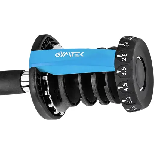 Гантель розбірна регульована Gymtek 2,5-24кг синій - фото 10