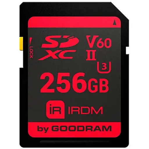 Memory card SD 256Gb GoodRAM IRDM SDXC V60 UHS-II U3 Retail