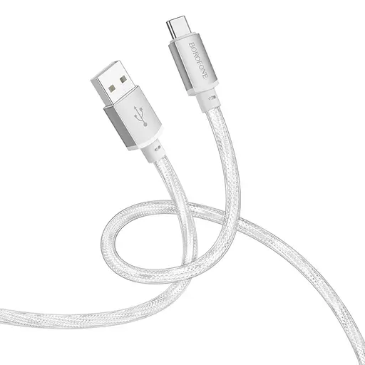 Кабель Borofone BX95 USB для Type-C 1 м серебристый - фото 1