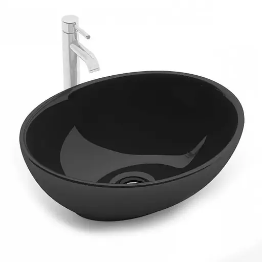 Умивальник Rea Sofia black накладний чорний REA-U0154, Чорний - фото 1