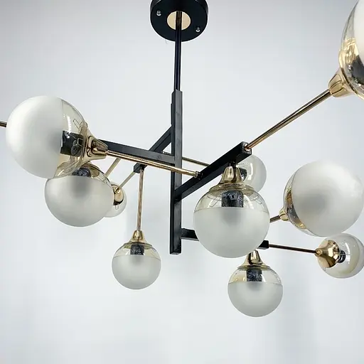 Люстра у геометричному дизайні на 12 плафонів | Line F | Арт. 907/12 - фото 3