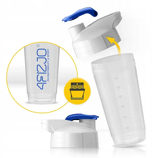 Шейкер спортивный 4FIZJO Ultra 700 мл White/Blue (P-5905973407076) - фото 5
