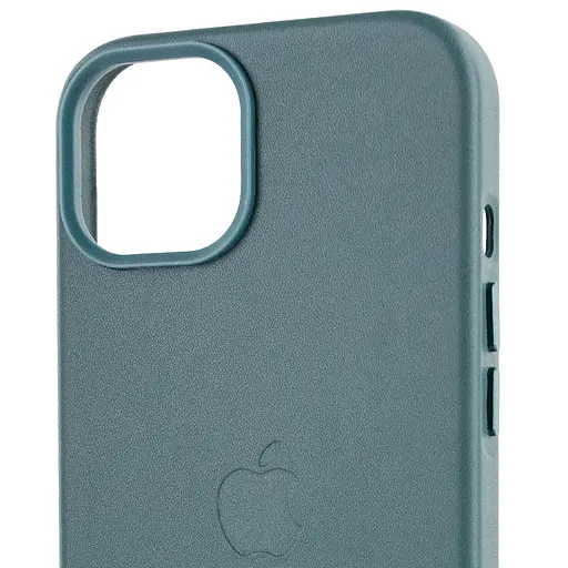Шкіряний чохол Epik Leather Case AA Plus with MagSafe для Apple iPhone 14, 6.1 Pine green - фото 5