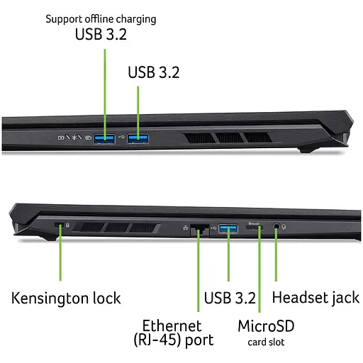 Ноутбук Игровой Acer Nitro V 16 AI ANV16-42-R2U3 7 260 la 51GHz,IPS,32GB DDR5,1TB,RTX 5050 8GB,Без ОС - фото 9