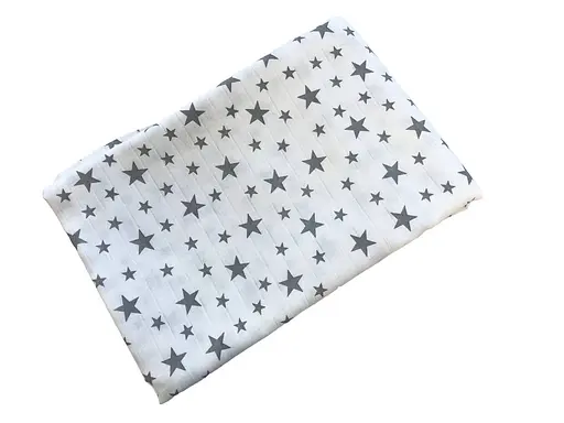 Муслиновая пеленка Moontime "Звездопад на белом" - фото 1
