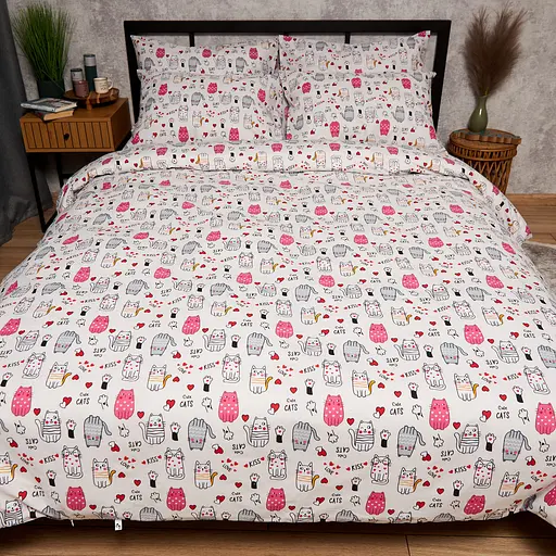 Комплект постельного белья Moon&Star Детский 110x140 см наволочки 2x40x60 см Cute Cats Бязь Gold Люкс - фото 2