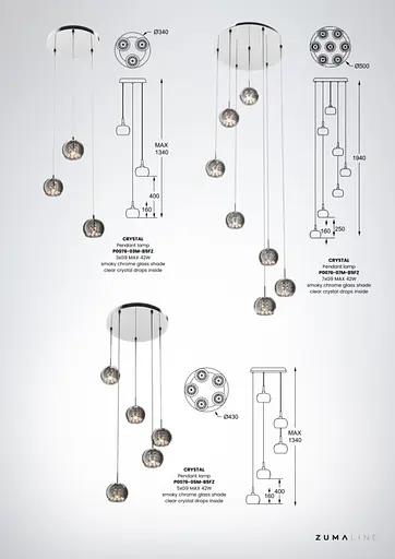 Светильник Zuma Line CRYSTAL PENDANT LAMP P0076-03M-B5FZ - фото 4