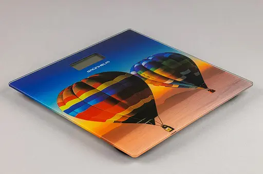 Напольные электронные весы бытовые Grunhelm BES-AIR стеклянные весы Воздушные шары 180 кг - фото 1