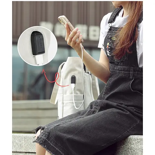 Міський стильний жіночий сумка-рюкзак Tigernu T-S8632 14.6 л з відсіком для ноутбука до 15.6" та USB White (18193) - фото 8