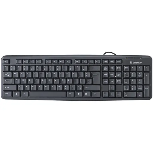 Клавіатура Defender Element HB-520 B, 104+3 кн., UA, USB, чорна