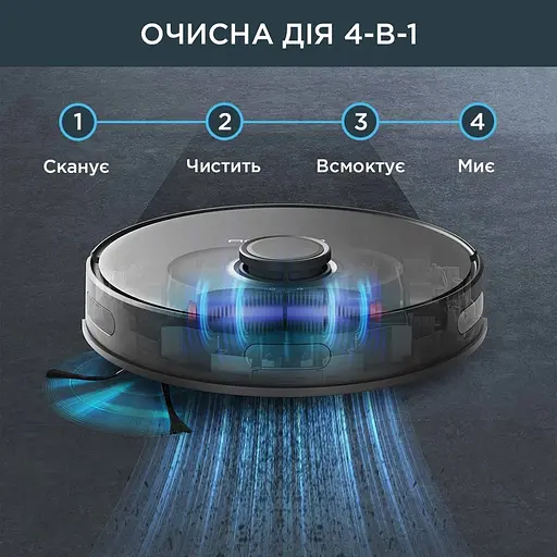 Робот-пылесос Rowenta X-Plorer Serie 75 влажная уборка автон. работа до 120 мин НЕРА управление через смартфон черный - фото 9