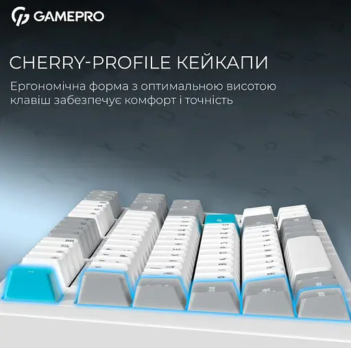 Клавиатура игровая механическая GamePro MK-285-WH Asgard Ragnar Keychron Super Red Switch Bluetooth 5.2/2.4 ГГц/USB White - фото 10